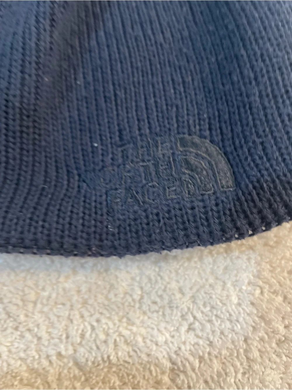 THE NORTH FACE blue knit cap